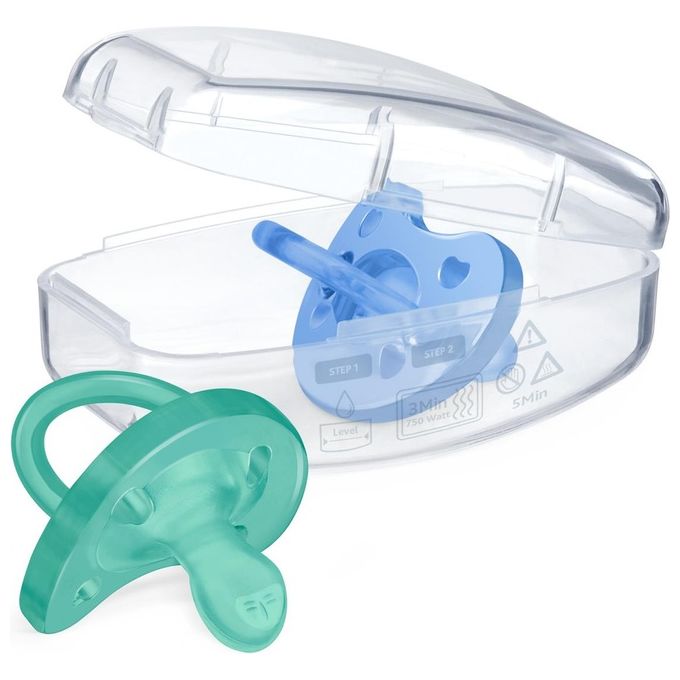 Chicco Gommotto Physioforma 2 Pezzi Bimbo Soft 6-16m Verde e Azzurro
