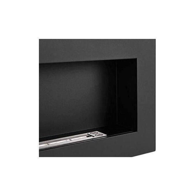 Divina Fire Camino a bioetanolo da parete SIENA Nero L 90 x P 12 x H 40 DF91022