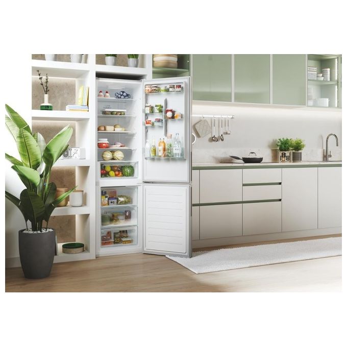 Candy Fresco CCE4T620DS Frigorifero Combinato Libera Installazione 377 Litri Classe Energetica D Argento