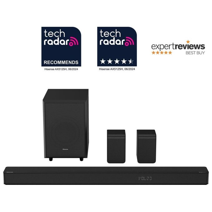 Hisense AX5125H Soundbar 5.1.2 Canali Wireless Dolby Digital Dolby Atmos Potenza 500 Watt colore Nero