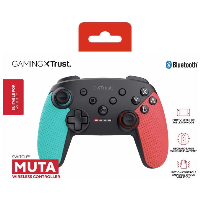 Trust GXT 1246B MUTA Nero-Blu-Rosso Bluetooth Gamepad Nintendo Switch-Nintendo Switch Lite