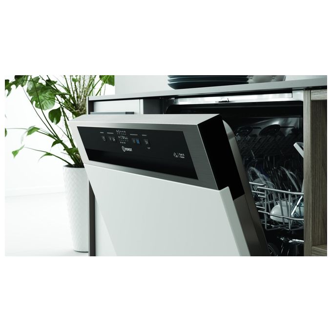 Indesit I3B L634 X Lavastoviglie da Incasso 14 Coperti Classe D a Scomparsa Parziale 60 cm colore Bianco