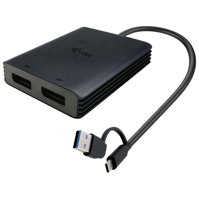 I-Tec USB-A-USB-C Dual 4K-60 Hz DisplayPort Video Adapter