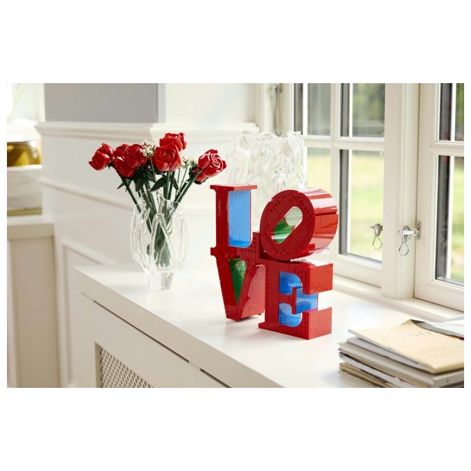 LEGO Art LOVE, Modellino da Costruire Iconica Scultura Pop di Robert Indiana, Hobby Creativo per Adulti, KIT_ Modellismo da Collezione, Idea Regalo Donna, Uomo, Fidanzamento e Anniversario 31214