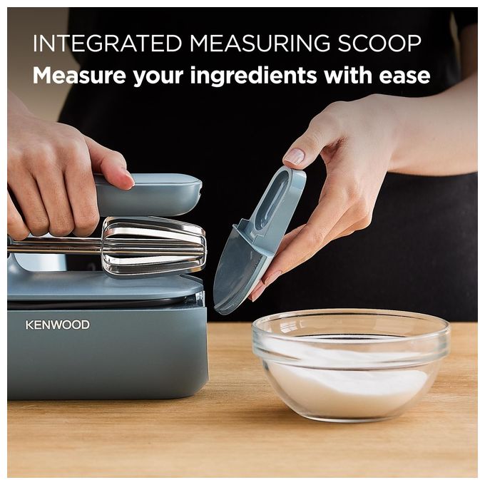 Kenwood HMP40.000GY QuickMix Go Sbattitore Elettrico con Custodia Plastica Riciclata Storm Blue