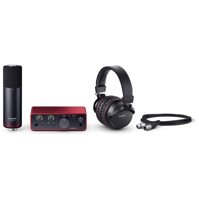 Focusrite Interfaccia Audio Scarlett solo Studio 4Gen Rosso e Nero