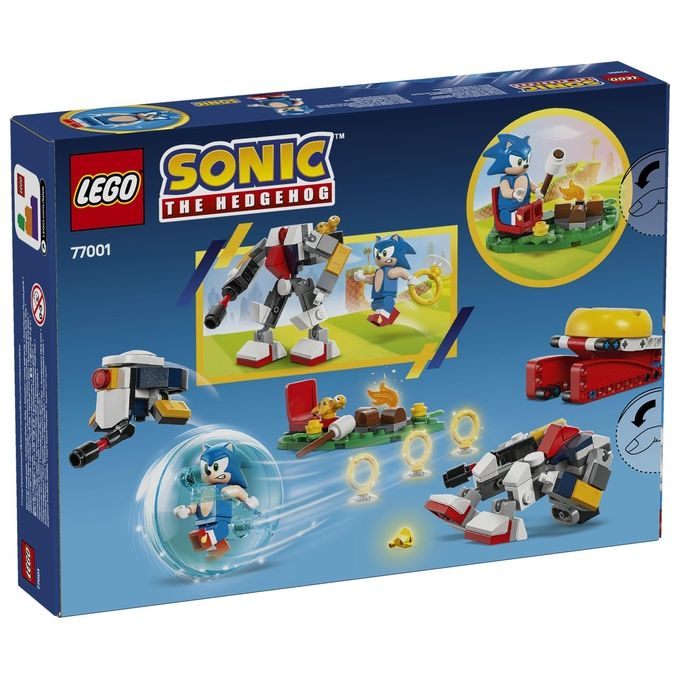 LEGO Sonic Duello al Falo' di Sonic Giochi d'Avventura per Bambini e Bambine da 7 Anni in su con Personaggi del Videogioco tra cui 2 Robot Giocattolo Idea Regalo di Compleanno per Gamer 77001