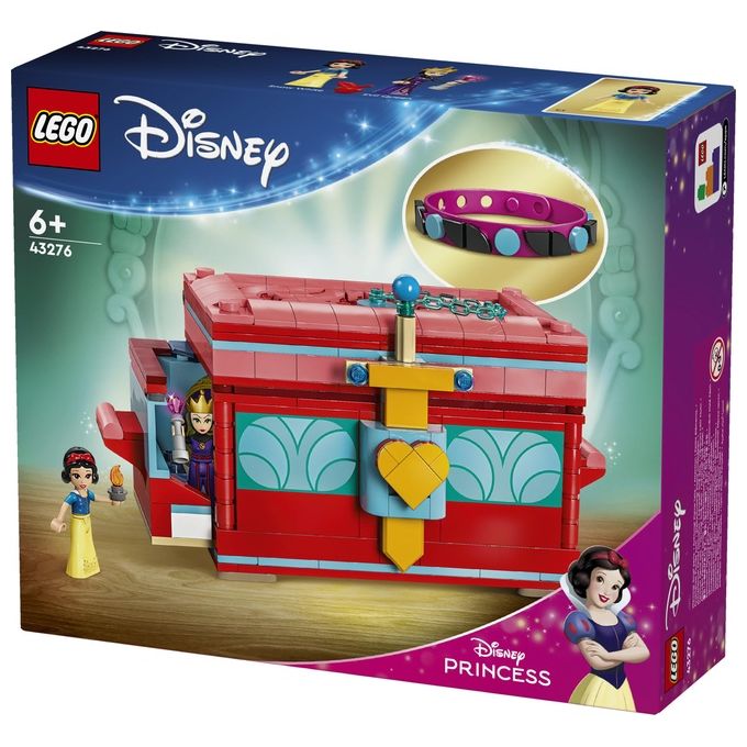 LEGO Disney Portagioie di Biancaneve Giocattolo Principesse da Costruire Giochi per Bambine e Bambini da 6 Anni con Mini Bamboline Accessori e un Braccialetto Personalizzabile Idea Regalo 43276