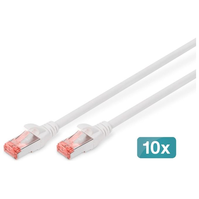 Digitus Professional DK-1644-005-WH-10 Cavo di Rete 0,5mt Cat6 S-FTP S-STP Bianco