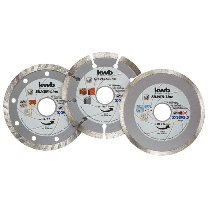 Kwb Set Dischi Diamantati D.115 Mm - 3Pz