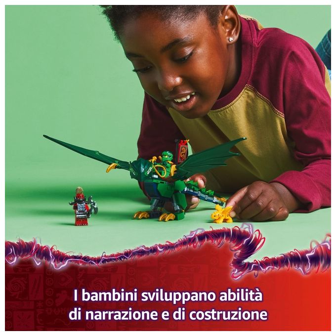 LEGO NINJAGO Drago della Foresta Verde di Lloyd - Figura Giocattolo Snodabile da Costruire Set con 2 Minifigure Armi e Cucciolo Dorato Giochi per Bambini e Bambine da 6 Anni Idea Regalo 71829