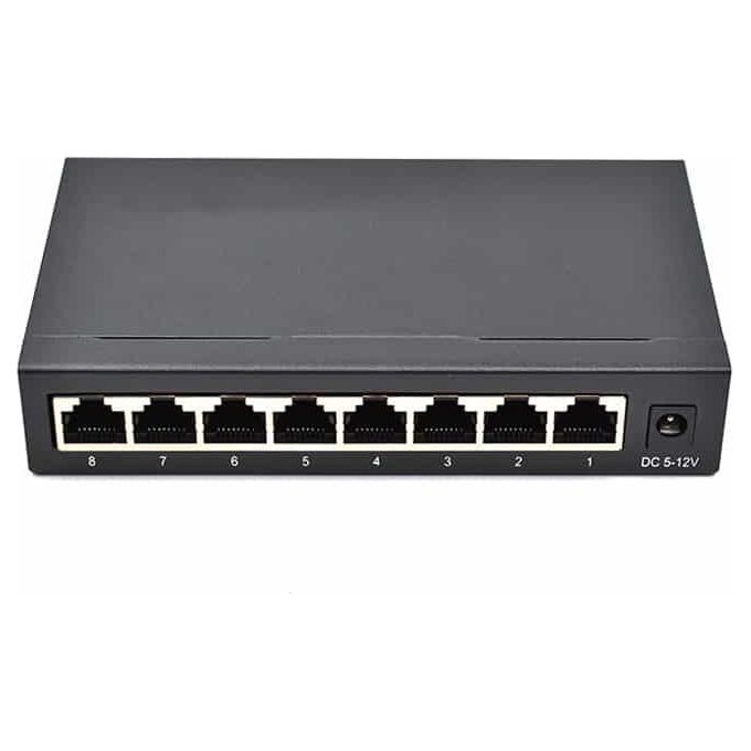 DiProgress Switch Ethernet Desktop 8 Porte 10-100 Metal