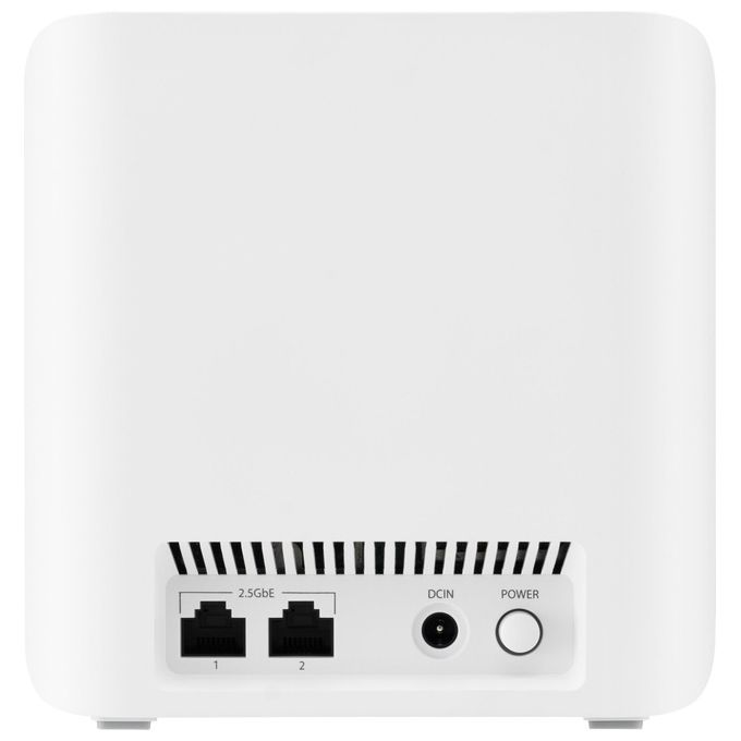 ASUS ZenWiFi BD4 2-Pack Mesh WiFi 7 a doppia banda 3600 Mbps copertura 470 m² due porte 25 G controlli di sicurezza e Parental Contro Inclusi Smart Home Master SSIDs Bianco