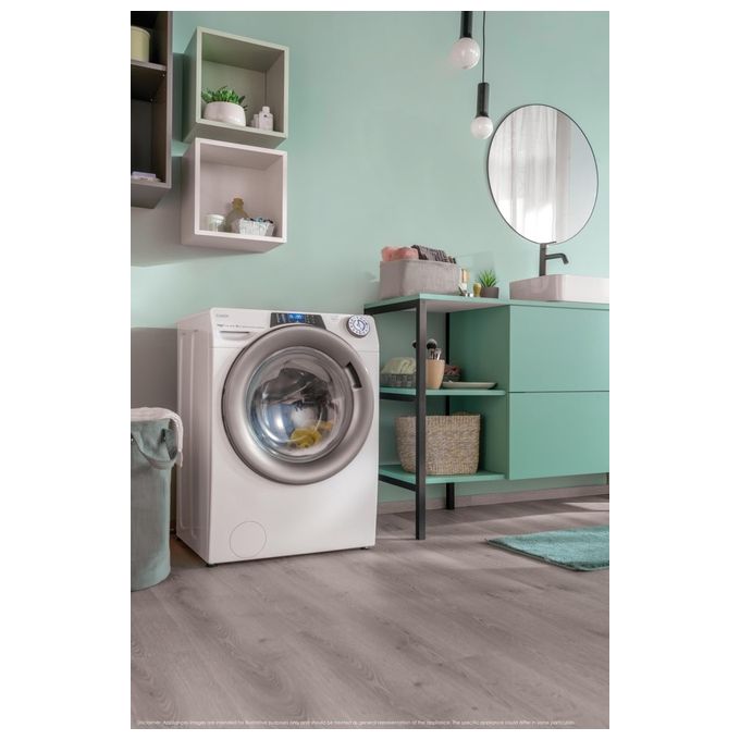 Candy RP496BWMR91S RapidÓ Pro Lavatrice Carica Frontale 9 Kg 1400 rpm Classe A Inverter Vapore Wi-Fi (85x60x54 cm) colore Bianco