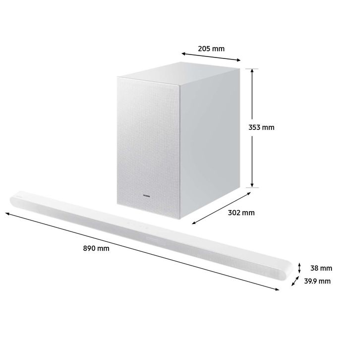 Samsung Soundbar HW-S701D 3.1Ch Ultra Slim Design Wireless Dolby Atmos Q-Symphony White