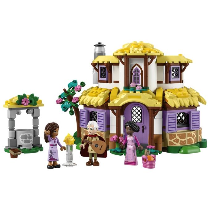 LEGO Disney Wish 43231 Il Cottage di Asha, Casa delle Bambole Giocattolo dal Film Wish, Idea Regalo per Bambine e Bambini