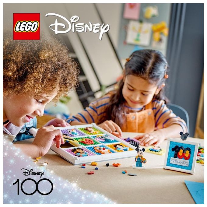 LEGO Disney 43221 100 Anni di Icone Disney, Set Arti e Mestieri con Personaggi, 72 Mosaici da Creare e Minifigure di Topolino
