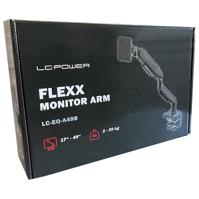 LC-Power LC-EQ-A49B Braccio per Monitor 17''-49'' da Scrivania Regolabile