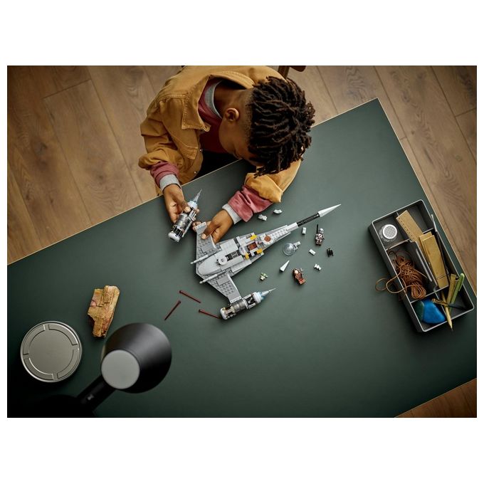 LEGO Star Wars 75325 Starfighter N-1 del Mandaloriano, Personaggi Peli Motto, Droide BD e Baby Yoda, Giocattolo Costruibile