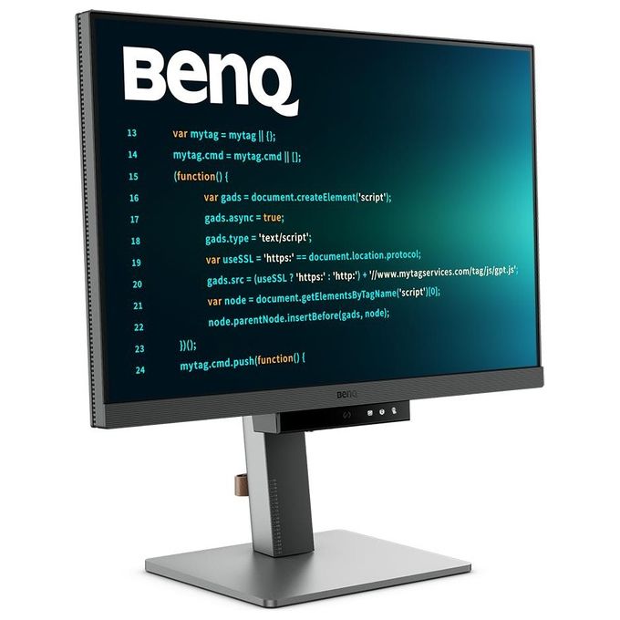 Monitor Benq RD240Q per programmazione 241'' WQXGA USB Tipo C da 90W Modalita' avanzate di coding HotKey per coding Design ergonomico Formato speciale 16:10