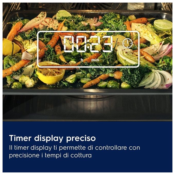 Electrolux KODGS20TX Forno Elettrico Multifunzione da Incasso SteamBake Capacita' 72 Litri Classe energetica A 7 Funzioni 60 cm Acciaio Inox