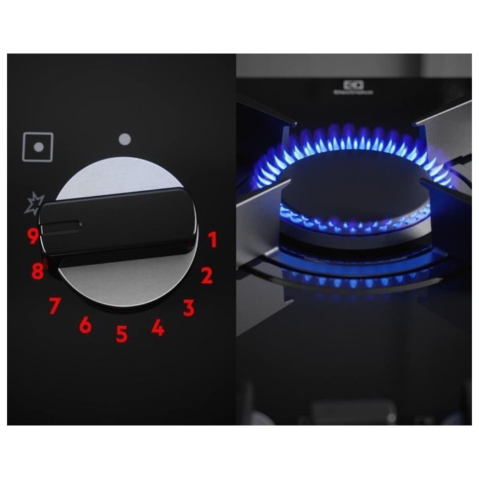 Electrolux KGG753753K Piano Cottura da Incasso a Gas 5 Fuochi 75 cm colore Nero