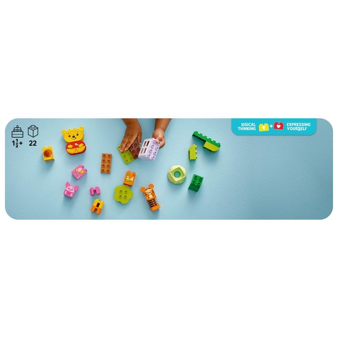 LEGO DUPLO - Disney Festa di Compleanno di Winnie the Pooh - Giocattolo Educativo con Personaggi con Doppio Volto e Casa sull'Albero Giochi Didattici per Bambini e Bambine da 18 Mesi in su - 10457