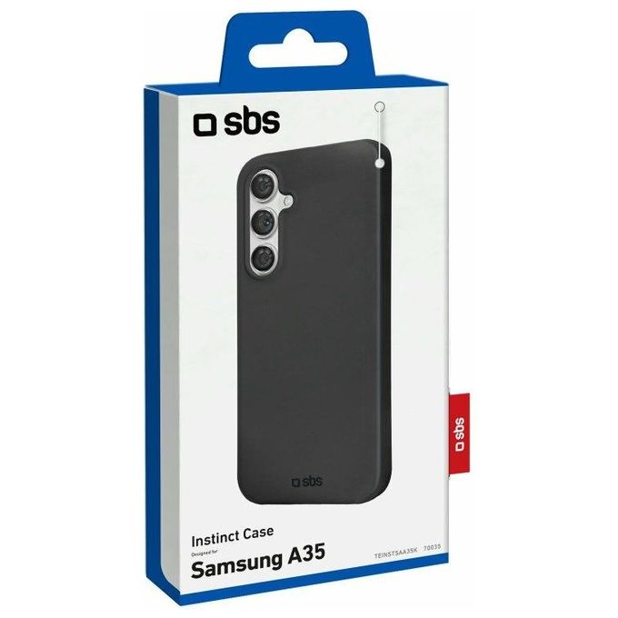 Sbs Cover Instinct Black Rigida Velvet Touch per Samsung A35