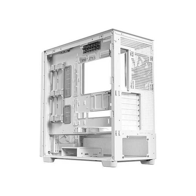Antec Flux Wood White 5 Ventole Pwm Incluse Pannello Frontale ad Alto Flusso d'aria con Legno di Betulla Type-C Radiatore da 420mm e Supporto per Scheda Madre con Connessione Posteriore
