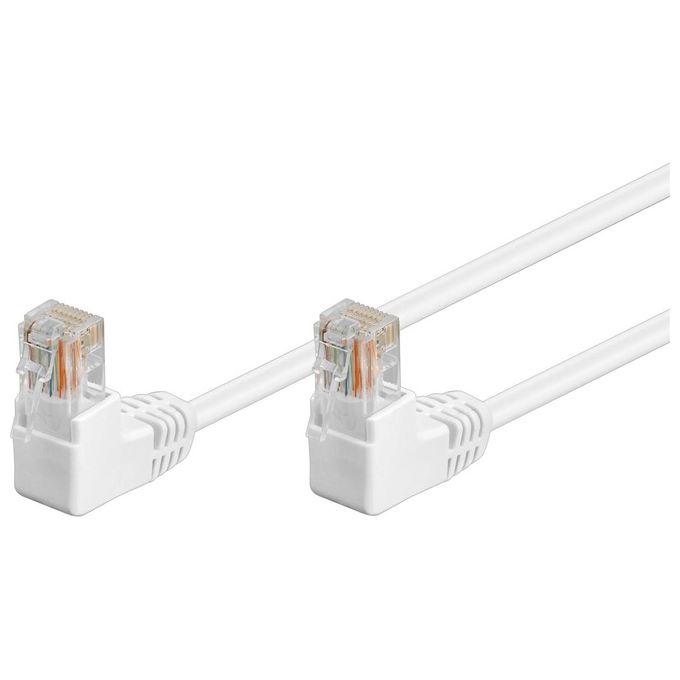 Ednet cavo rete utp cat.5e connettori rj45 a 90 gradi mt 3