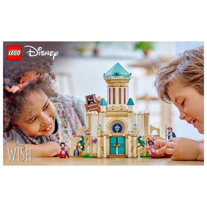 LEGO Disney Wish 43224 Il Castello di Re Magnifico, Gioco da Costruire dal Film Wish con Mini Bamboline, Regalo di Natale