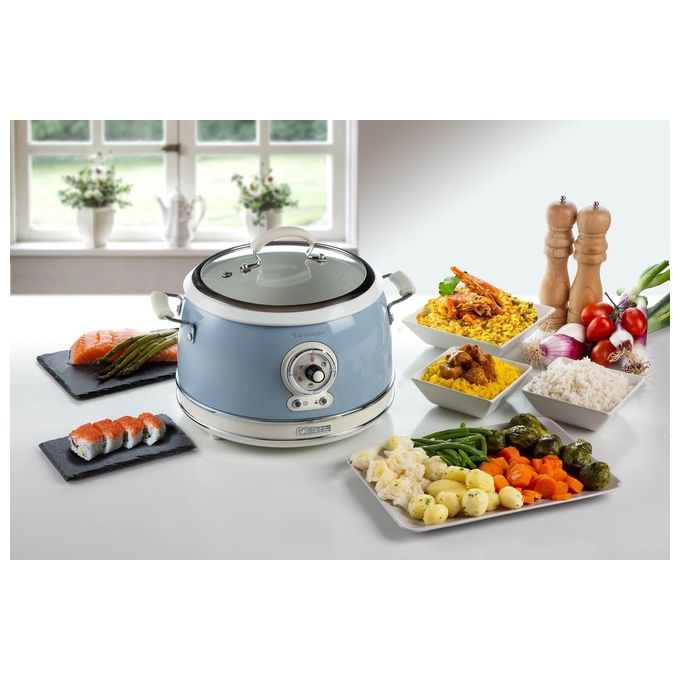 Ariete 2904 Rice Cooker and Slow Cooker Cuoci Riso 3,5 Litri 700W Celeste