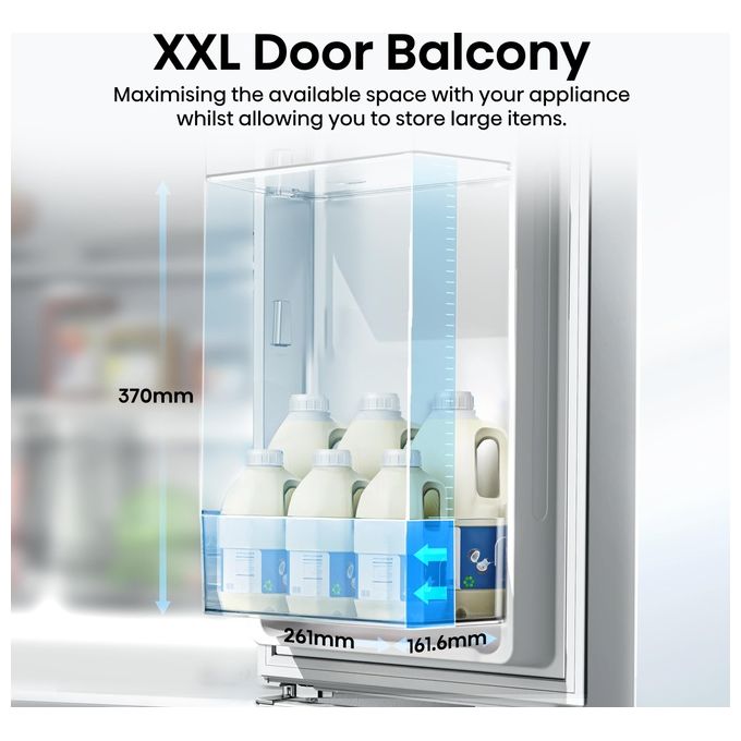 Hisense RQ5P470SMIE – Frigorifero Americano Side by Side 483 L, Classe E, Total No Frost,  Inox