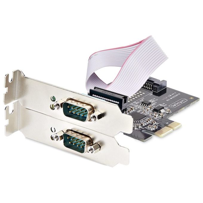 StarTech.com Scheda Seriale Pcie a 2 Porte Scheda Pci Express a Doppia Porta Rs232-rs422-rs485 (Db9)