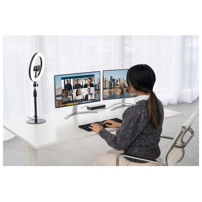 Kensington A1010 Supporto Telescopico da Scrivania Webcam e Sistemi di Illuminazione con Base Antiscivolo