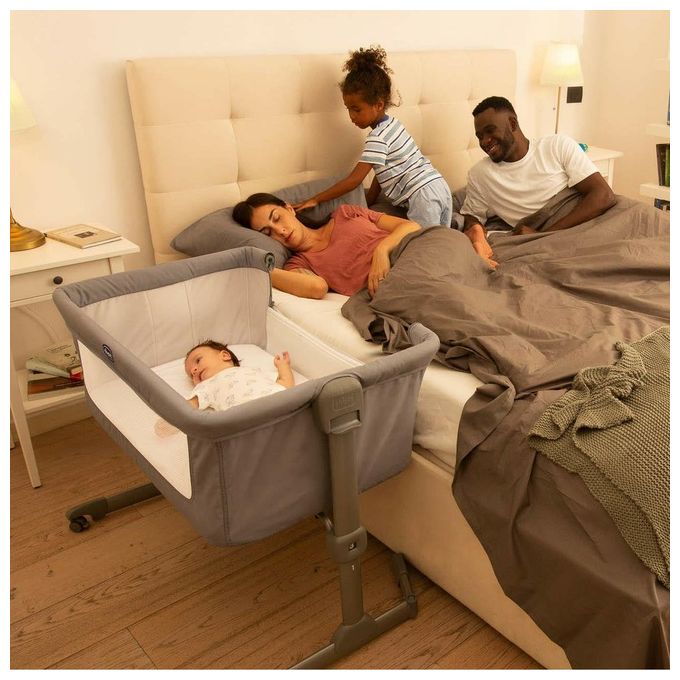 Chicco 8087042670000 Next2Me Essential Culla co-sleeping 9 Kg 6 livelli altezza 2 ruote con freno colore Stone
