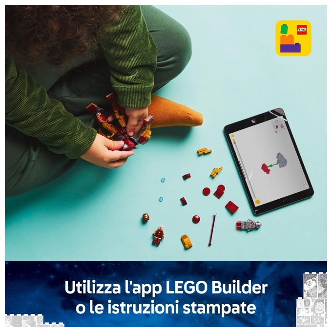 Lego Set 76307 Mech di Iron Man vs Ultron Marvel Super Heroes Assemblaggio Creativo per Fan e Collezionisti