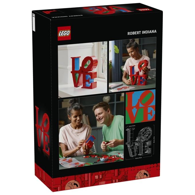 LEGO Art LOVE, Modellino da Costruire Iconica Scultura Pop di Robert Indiana, Hobby Creativo per Adulti, KIT_ Modellismo da Collezione, Idea Regalo Donna, Uomo, Fidanzamento e Anniversario 31214