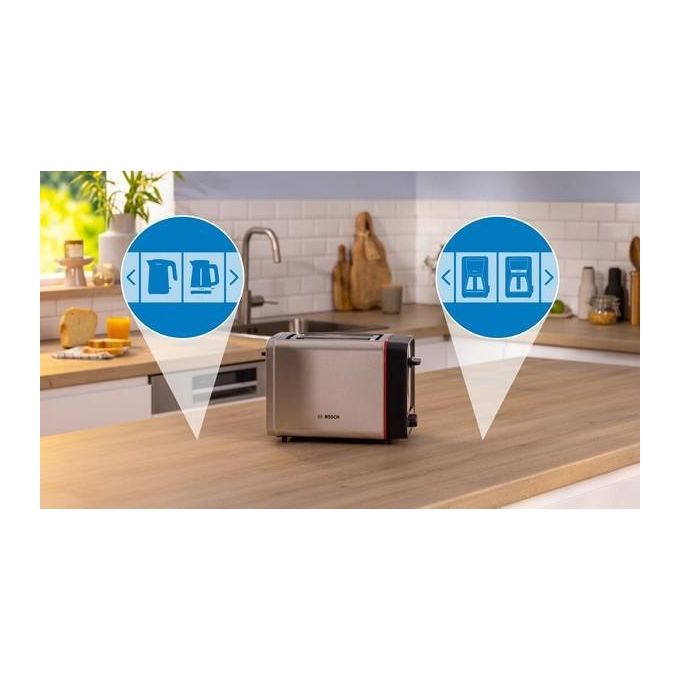 Bosch TAT6M420 Tostapane 2 Fette 970W Acciaio Inox