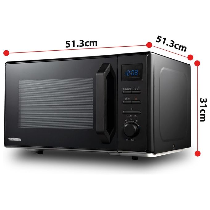 Toshiba MV-AC25TBK Forno a Microonde Capacita' 25 Litri Potenza 900W con Grill 1100 W colore Nero