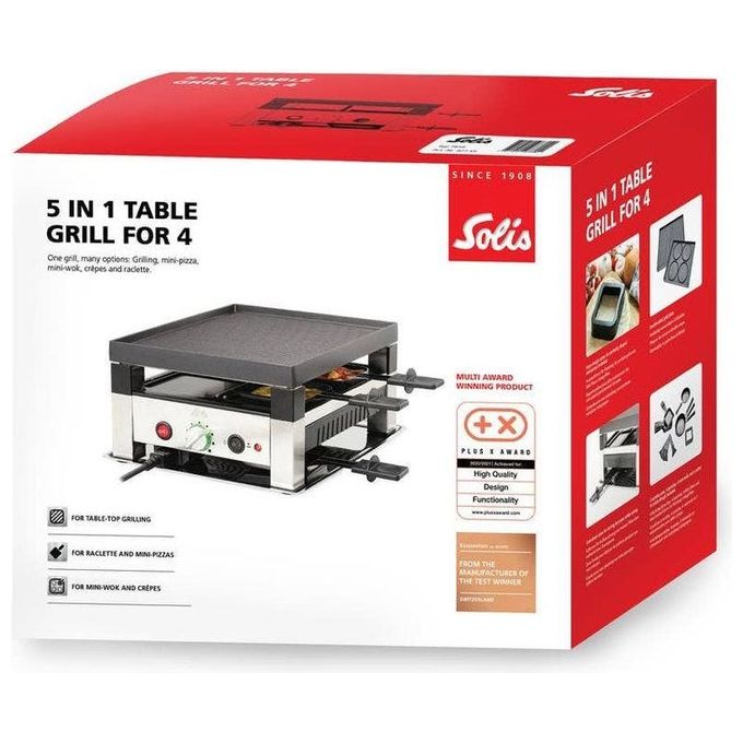 Solis 5 in 1 Table Grill for 4 7910 Bistecchiera Elettrica
