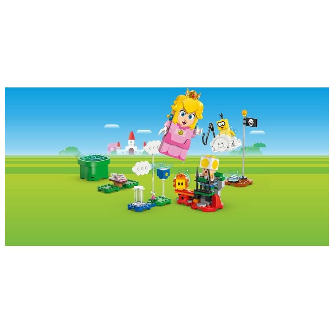 Lego Super Mario Avventure di Peach Interattiva Giocattolo con 4 Personaggi Nintendo tra cui la Principessa e un Toad Giallo