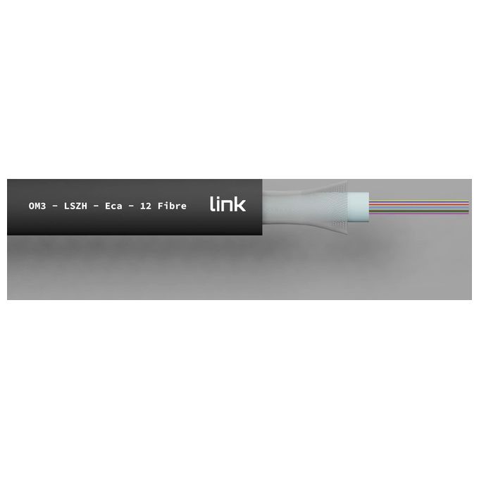 Link Cavo Fibra Ottica 12 Fibre Loose Om3 50-125 Nm Antiroditore Lszh Interno-Esterno Classe Eca
