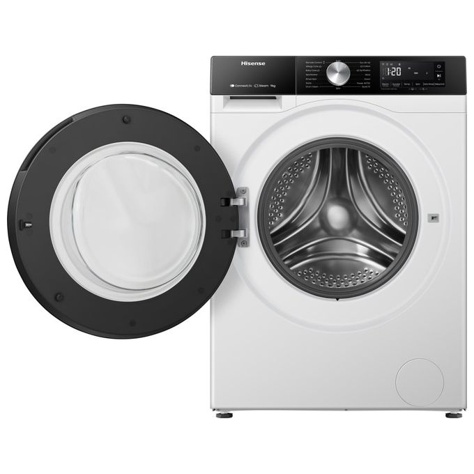 Hisense WF3S9043BW3 Lavatrice Frontale 9 Kg 1400 rpm Classe A Wi-Fi Inverter Vapore 72 dB (85x60x55 cm) colore Bianco