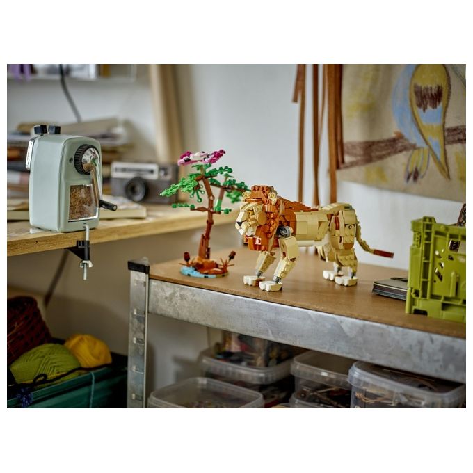 LEGO Creator 31150 3in1 Animali del Safari, Giocattolo Trasformabile da Giraffa in 2 Gazzelle o Leone , Giochi per Bambini 9+