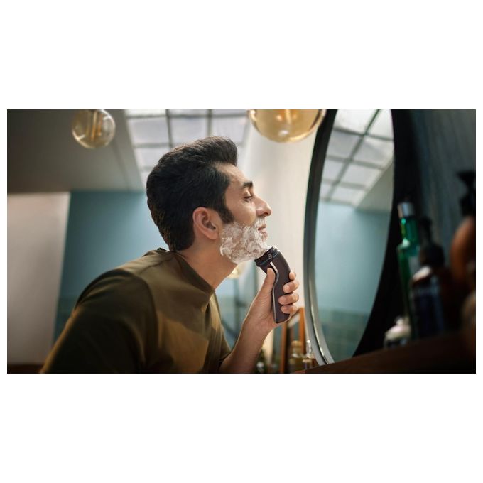 Philips S3143-00 Shaver 3000 Series Rasoio elettrico rotativo Wet Dry 3 testine autonomia 60 min colore Nero Argento