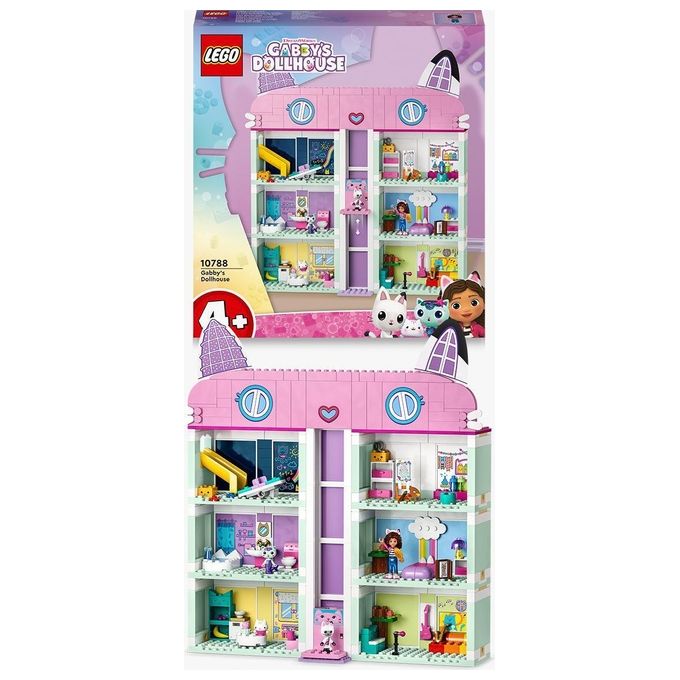 LEGO 10788 La Casa delle Bambole di Gabby, Casa Giocattolo a 4 Piani e 8 Stanze con i Personaggi di Gabby, Regalo Bambini 4+
