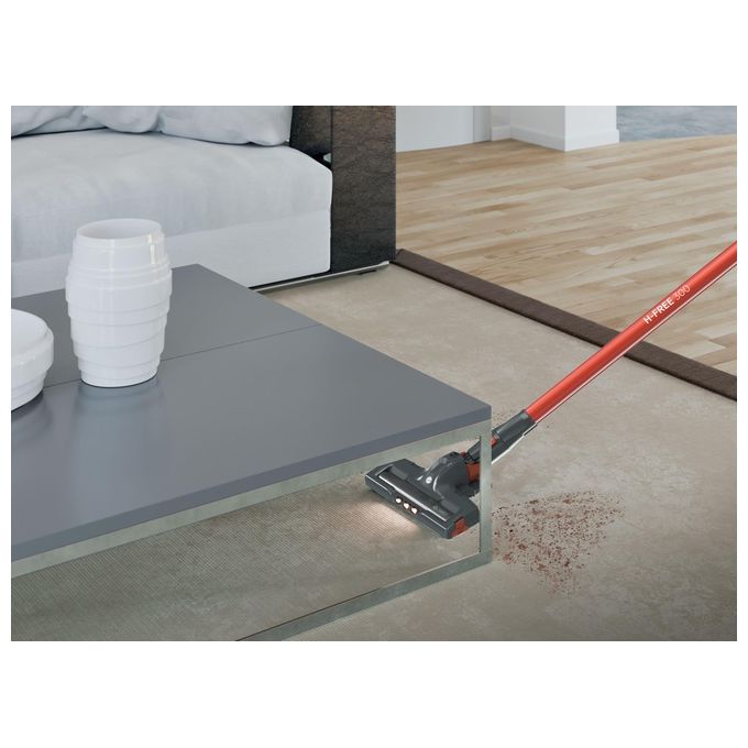 Hoover HF322AFP 011 Scopa Elettrica senza Filo senza Sacco Capacita' 0,7 Litri Autonomia 40 minuti Grigio-Rosso