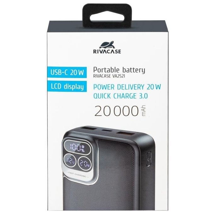 Rivacase Battery Bank 20.000 Mah 20W PD