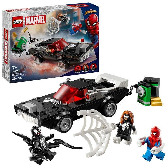 LEGO Set Spider-Man Contro Muscle Car di Venom 76309 Marvel Super Heroes per Avventure Costruibili Emotive